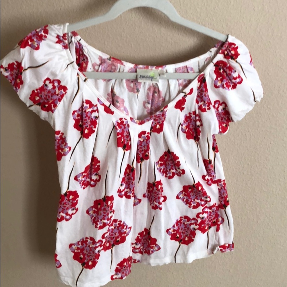 Red floral T